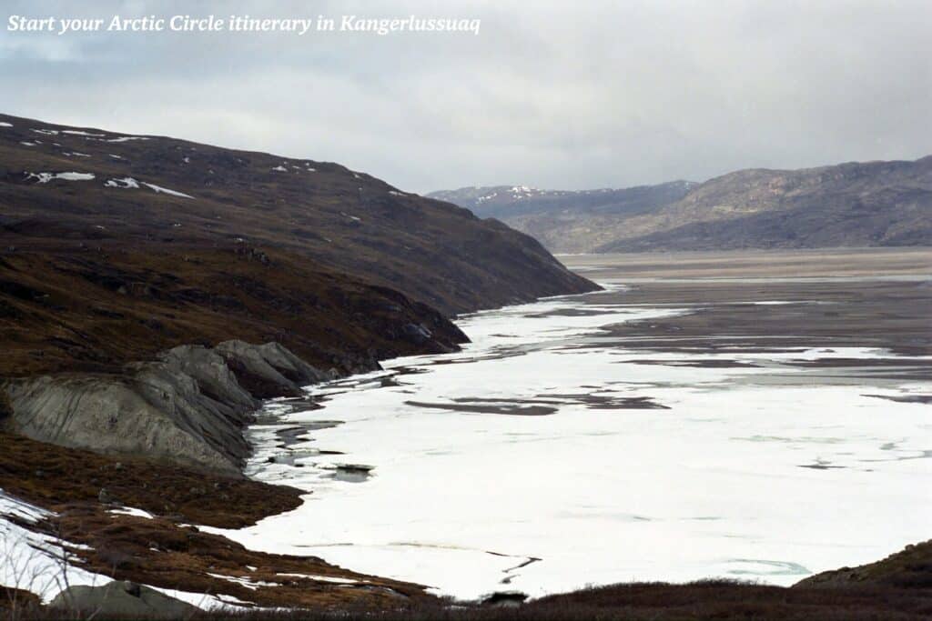 Sheets of ice in Kangerlussuaq, Greenland 