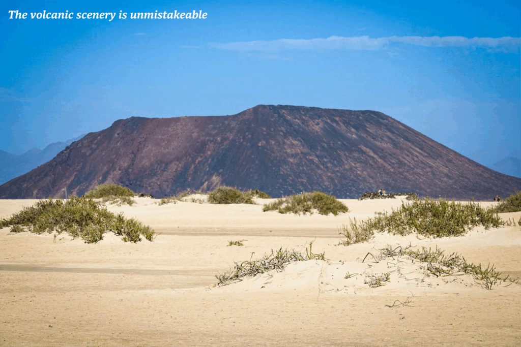 Volcano in the desert in Fuerteventura, Spain - is Fuerteventura good for families?