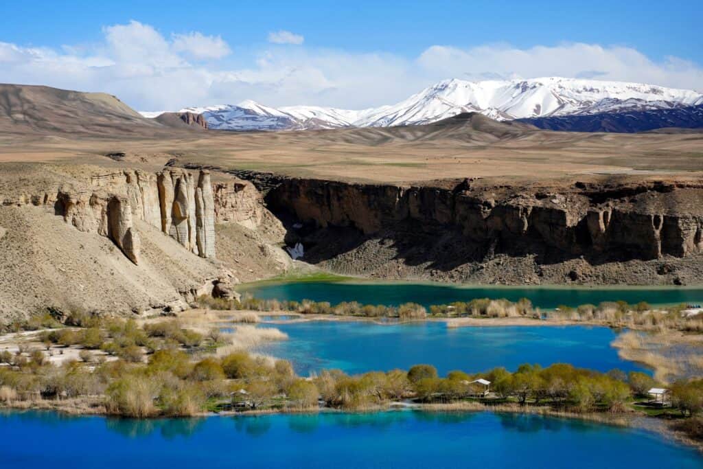 Lake in Band e Amir National Park in Afghanistan - what is it like to travel to Afghanistan?