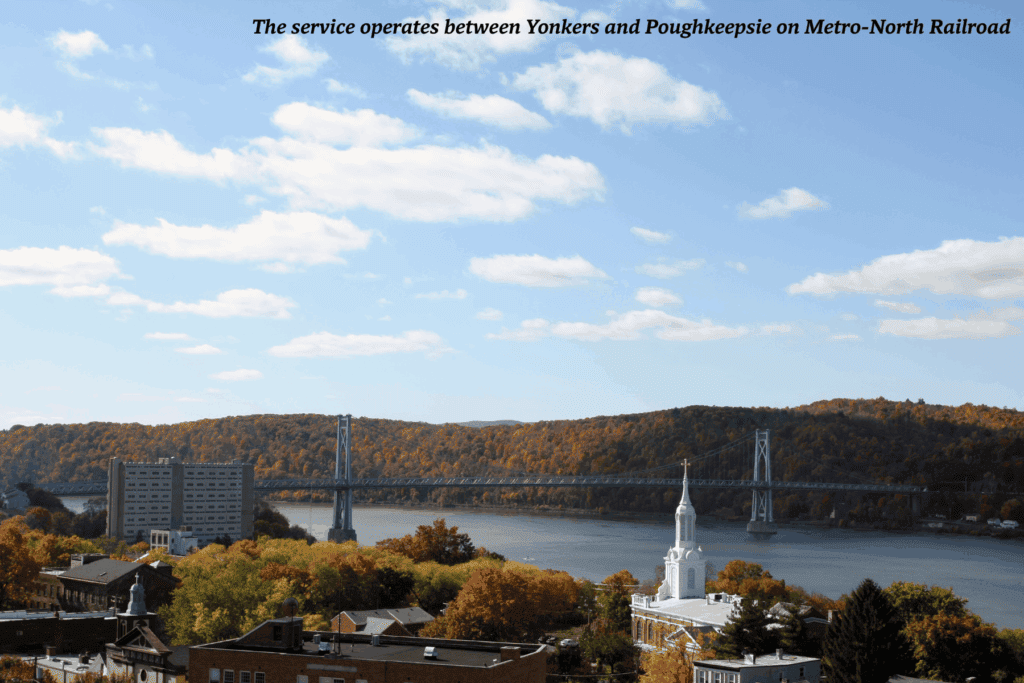 Bridge over the river in Poughkeepsie - best train rides in the USA