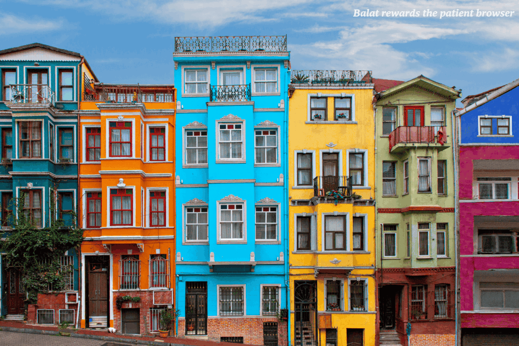 Colourful houses in Balat - off the beaten track in Istanbul