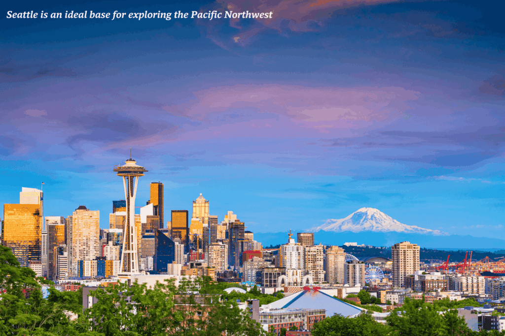 Seattle skyline - best train rides in the USA