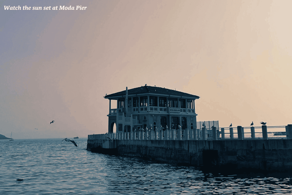 Sunset from Moda Pier in Istanbul, Turkey - off the beaten track in Istanbul