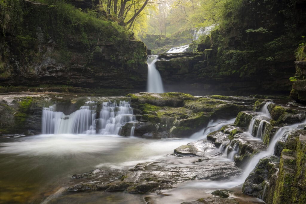 Waterfall in Brecon, Wales. -where to take photos in Britain