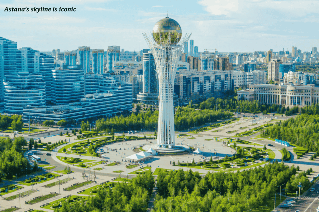 Baiterek tower in Astana, Kazakhstan