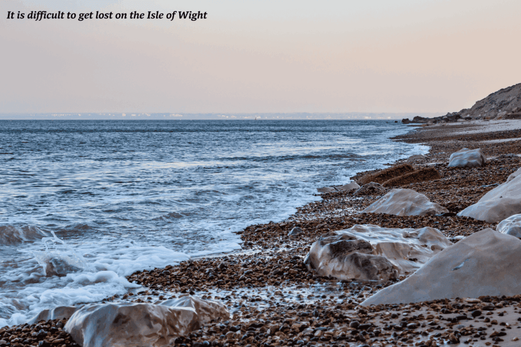 Pebble beach on the Isle of Wight, England