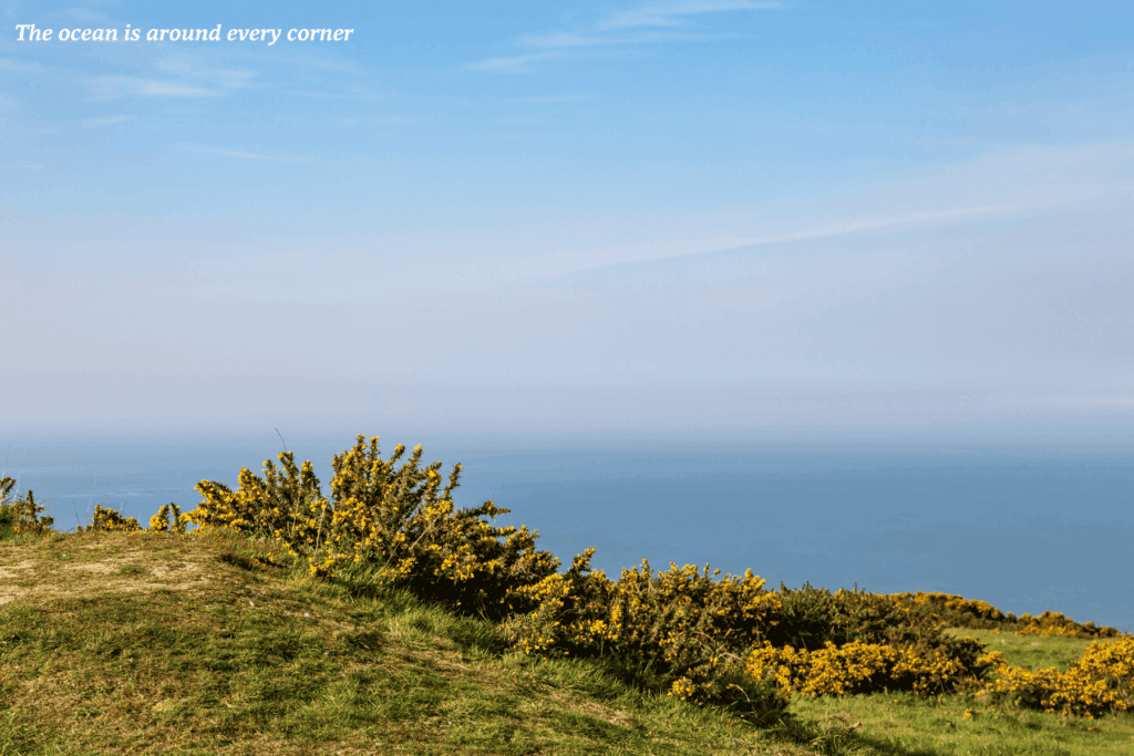 View from St Catherine's Down on Isle of Wight, England