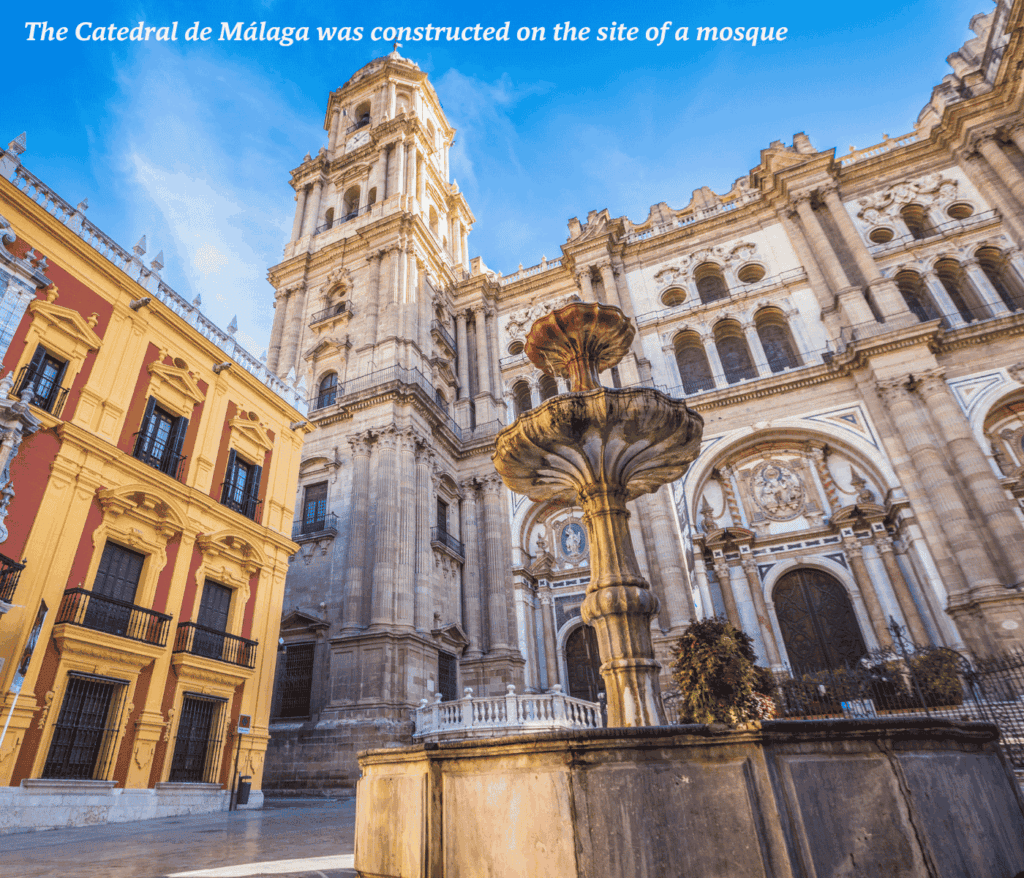 Outside of the Cathedral in Málaga, Spain