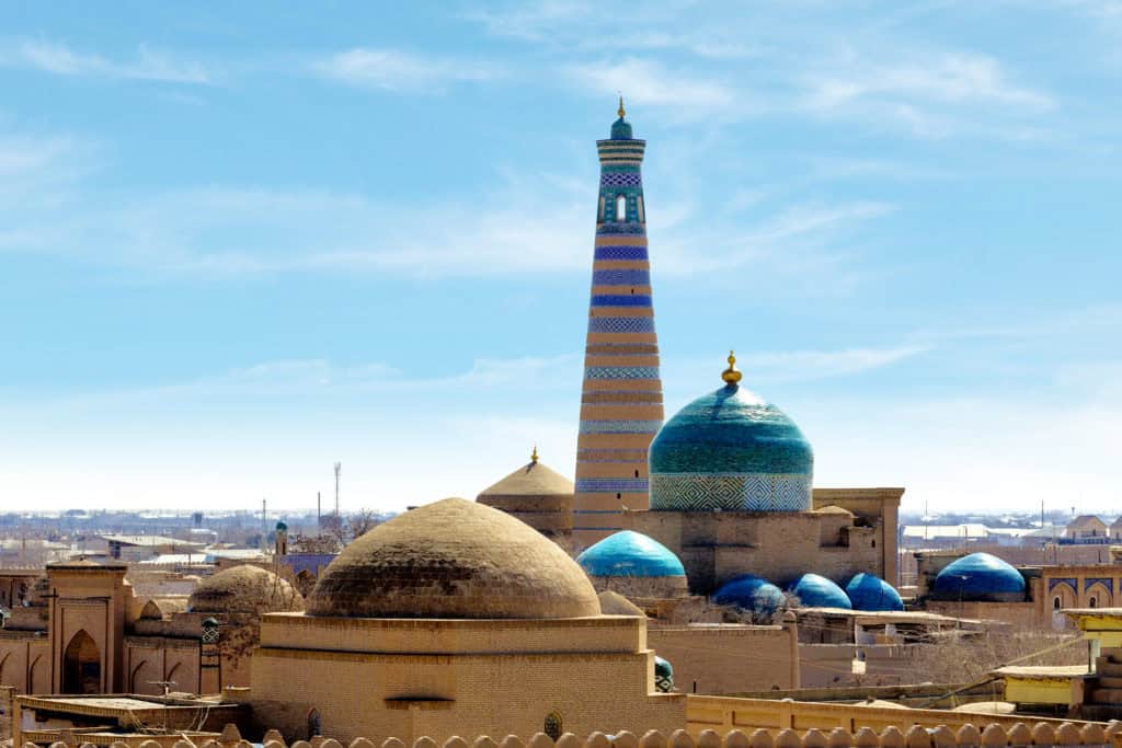 Skyline of Khiva in Uzbekistan