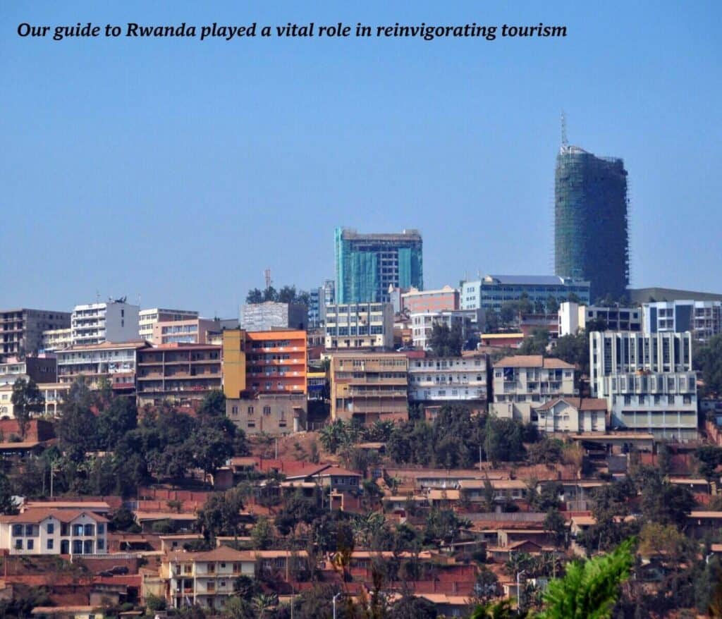 Skyline of Kigali in Rwanda