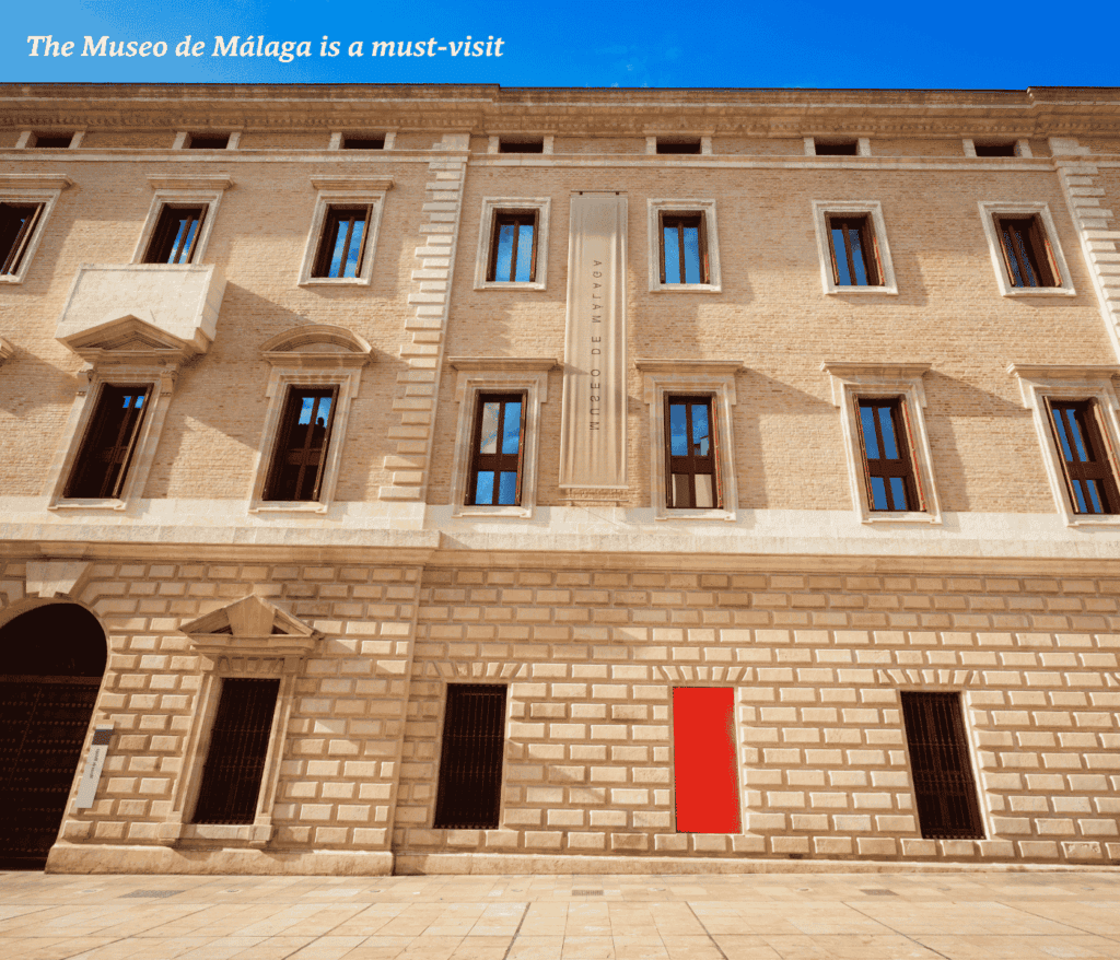 Entrance to the Museo de Malaga in Málaga, Spain