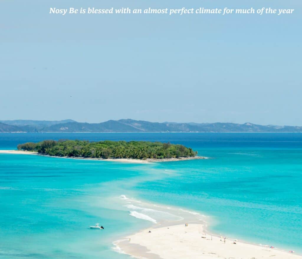 Nosy Be island in Madagascar photographed from above