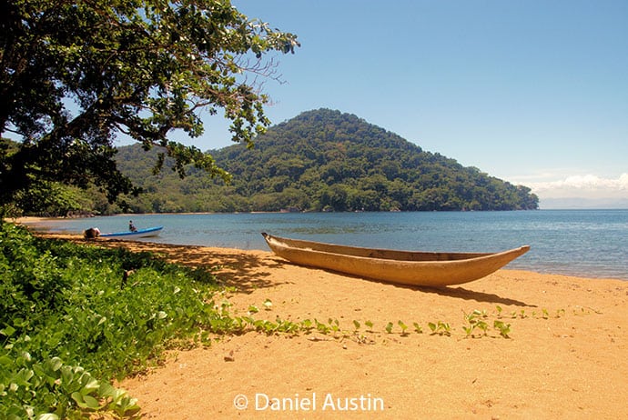 Pirogue on Nosy-Mangabe beach in Madagascar