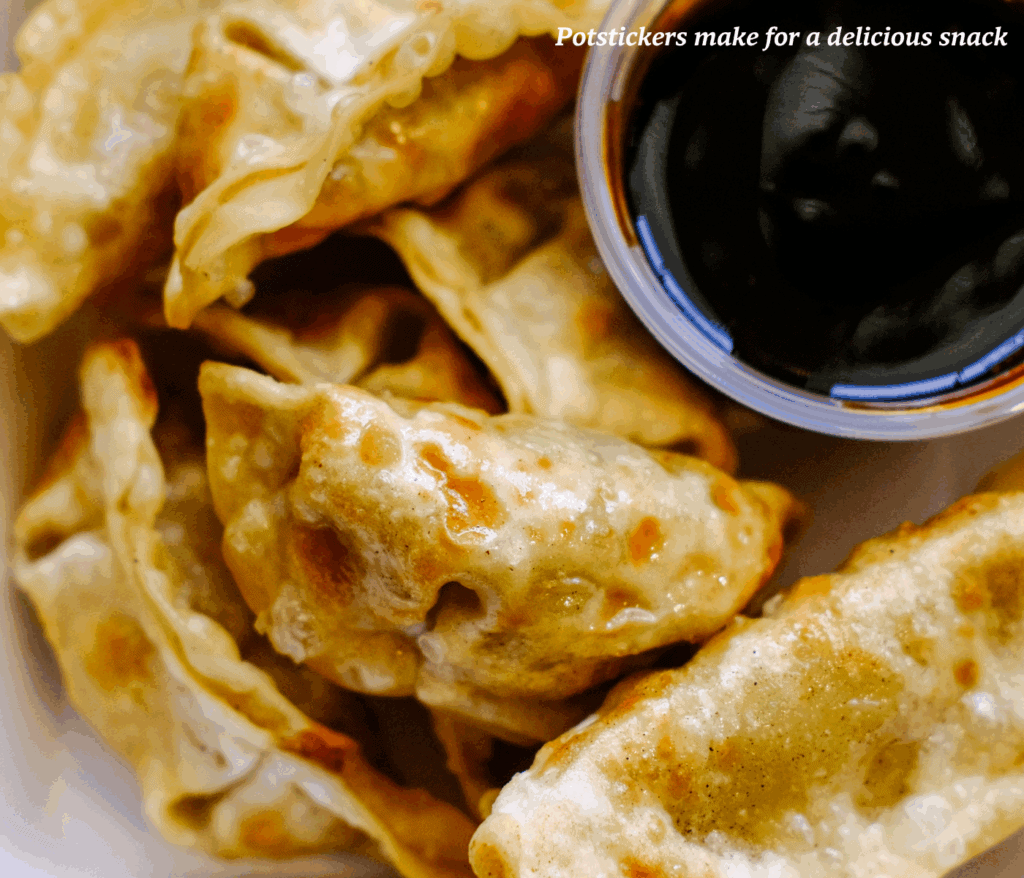 Potstickers served with sweet dipping sauce