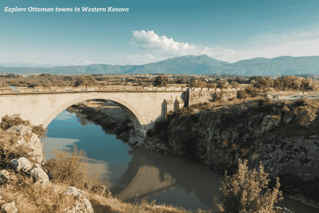 Sacred bridge over the water in Gjakova, Kosovo