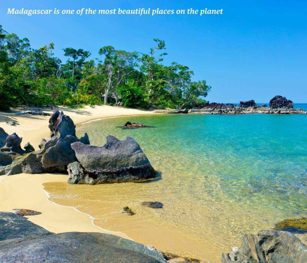 Rocky beach in Madagascar