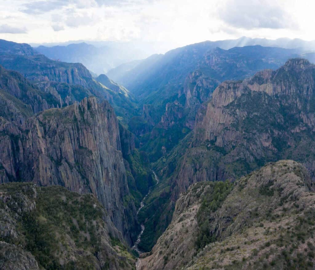 Views over the Copper Canyon in Chihuahua State, Mexico