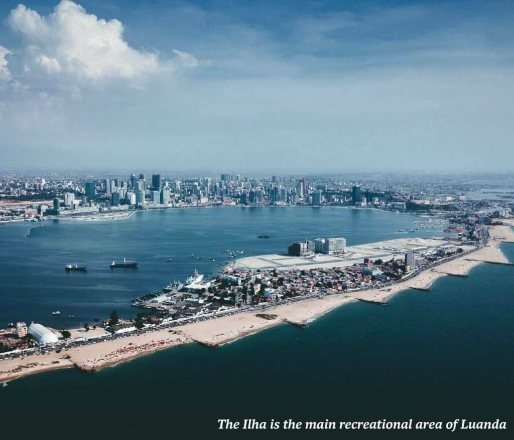 The Ihla in Luanda, Angola pictured from above