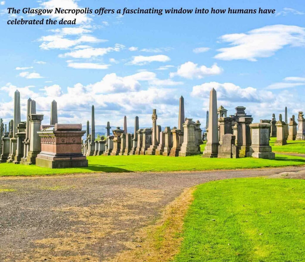 graves at the Necropolis in Glasgow, Scotland