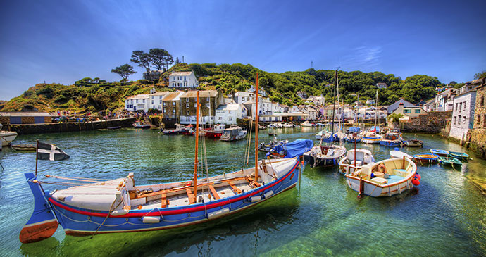 Fishing port of Polperro Cornwall England UK by Rolf E. Staerk Shutterstock