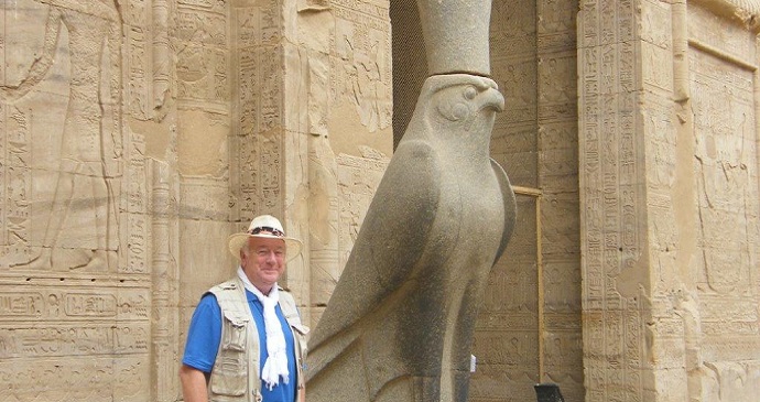 John Carter at Edfu Temple, by John Carter