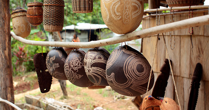 Crafts for sale in Kalinago © Paul Crask