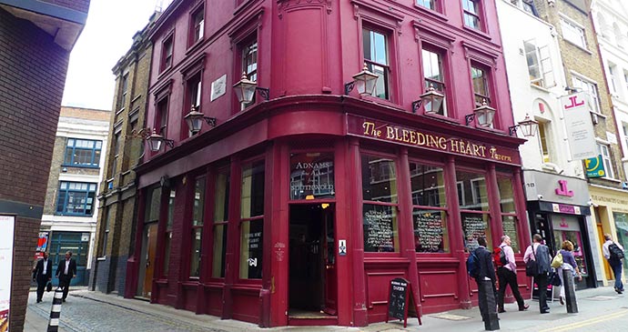 Bleeding heart restaurant Clerkenwell Ewan Munro creepiest attractions london