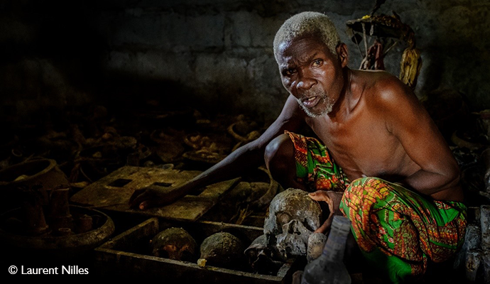 Voodoo priest Bopa Benin by Laurent Nilles