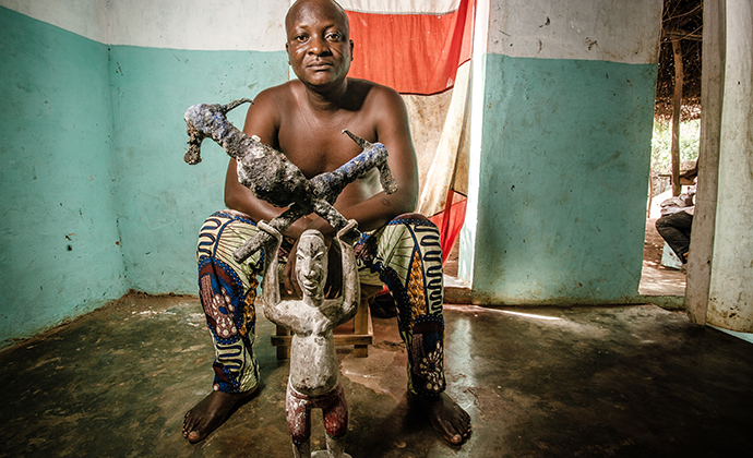 Voodoo priest Benin by Stuart Butler