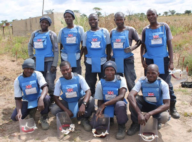 Demining team, Angola