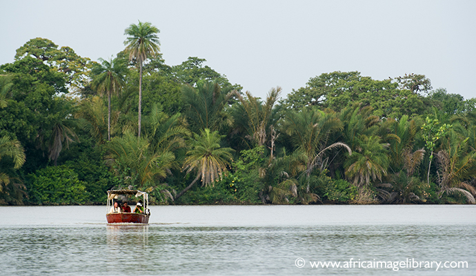 Boat, River Gambia, The Gambia by Ariadne van Zandbergen