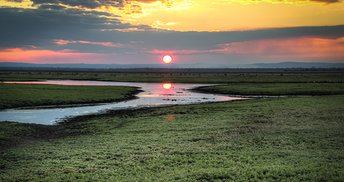 Sunset Gorongosa National Park Mozambique by nicolasdecorte, Shutterstock