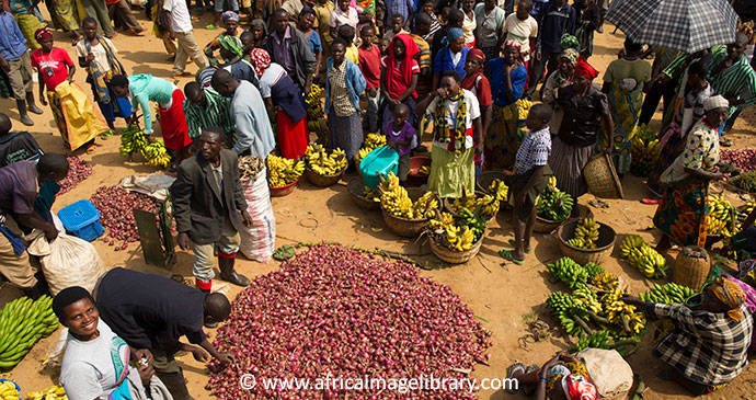 Market in Rwanda © Ariadne Van Zandbergen, Africa Image Library