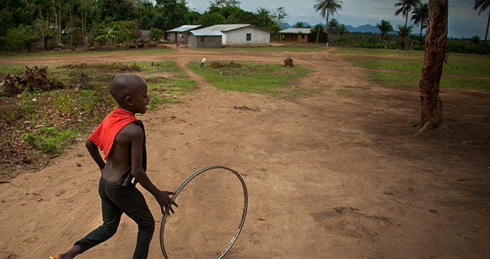 Boy playing Sierra Leone by robertonencini, Shutterstock