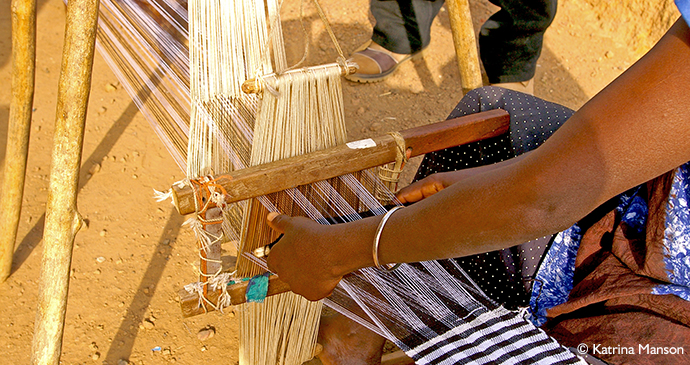 loom weaving in Kabala, Sierra Leone by Katrina Manson