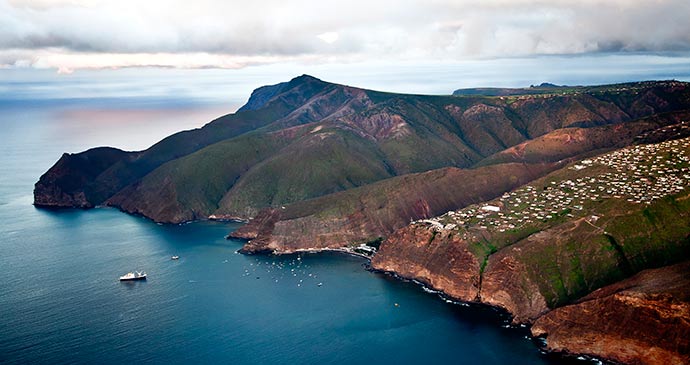 Aerial view St Helena by St Helena Tourism 