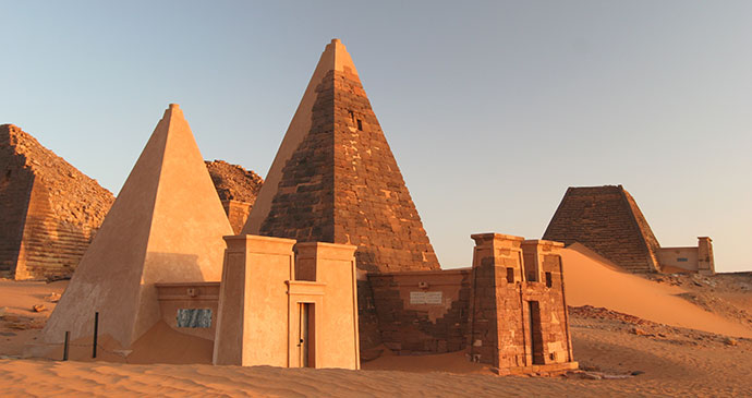 meroë pyramids sudan africa by urosr shutterstock