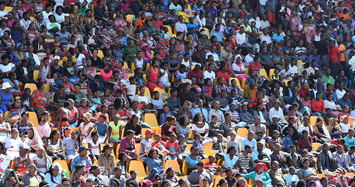 Crowds, 50:50 celebration, Swaziland by Sophie Ibbotson 