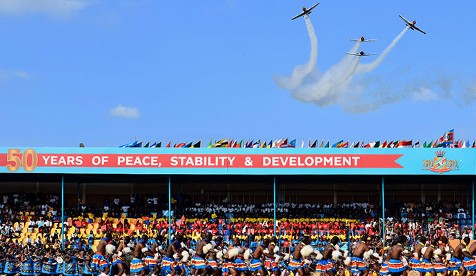 Stunt planes fly past, Swaziland by Sophie Ibbotson