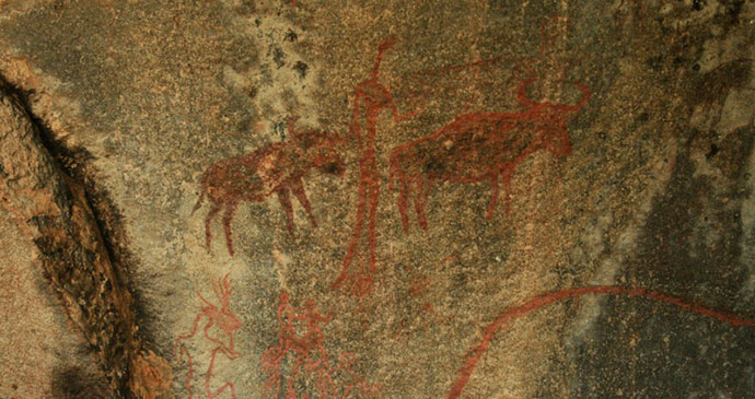 Nsangwini Rock Paintings Swaziland by Steven Fletcher Wikimedia Commons