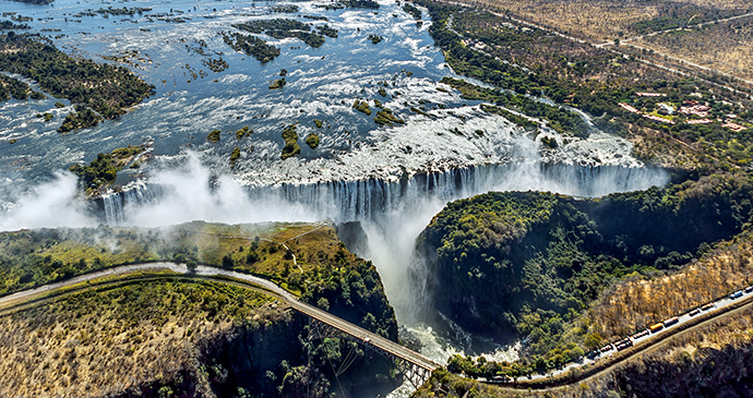 Aerial view Victoria Falls Zimbabwe by Vadim Petrakov, Shutterstock