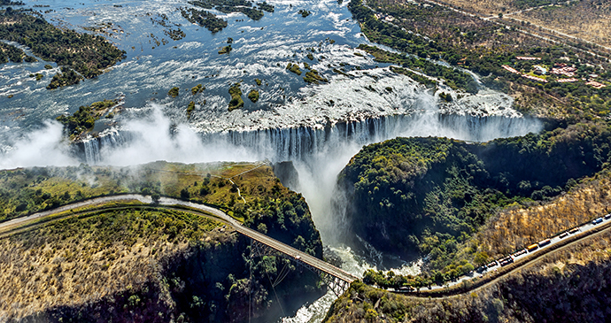 Aerial view of Victoria Falls, Zimbabwe by Vadim Petrakov, Shutterstock