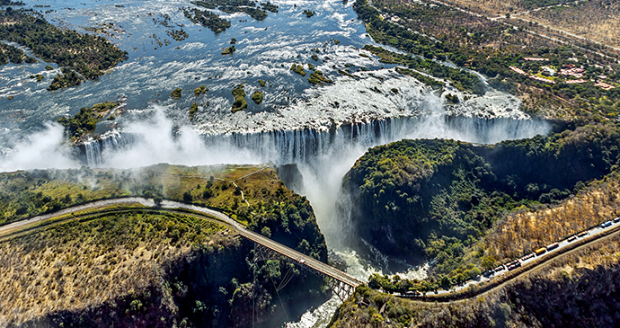 Aerial view Victoria Falls Zimbabwe by Vadim Petrakov, Shutterstock