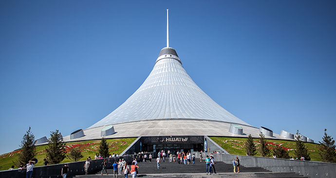 Khan Shatyr weird building Astana Kazakhstan by freedarst, Shutterstock world's most unusual buildings