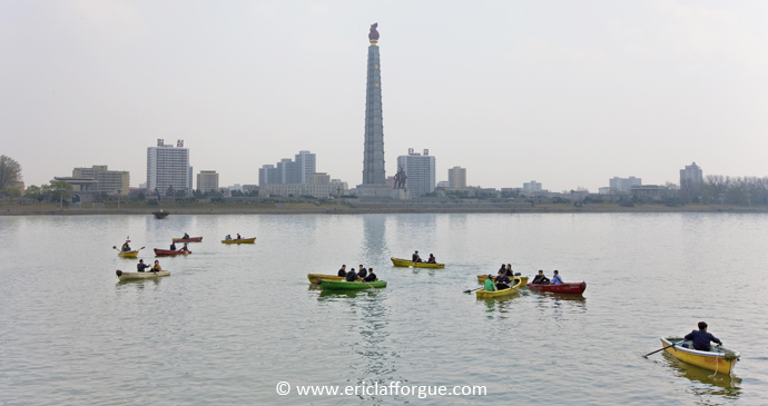 Juche Tower Pyongyang North Korea by Eric Lafforgue