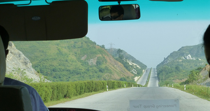 On the road in North Korea, North Korea © Hilary Bradt