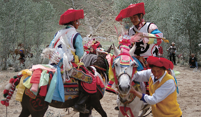 Horse-racing festival Tibet China by Michael Buckley