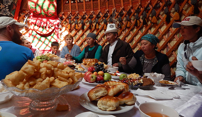 yurt interior, World Nomad Games, Kyrgyzstan by Carys Homer