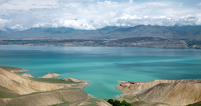 Toktogul highland mountain lake, Jalal-abad province, Kyrgyzstan by Elena Moiseeva, Shutterstock