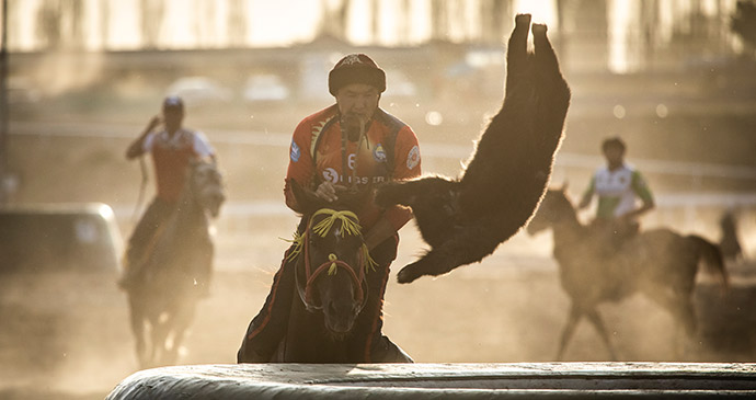 kok boru, World Nomad Games, Kyrgyzstan by Katiekk, Shutterstock